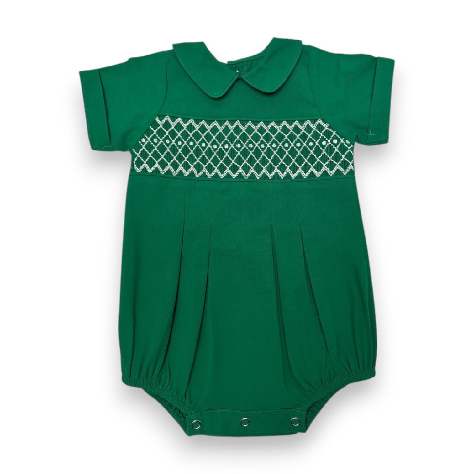 Sweet Dreams Joseph Hunter Green Smocked Bubble MT112 5308