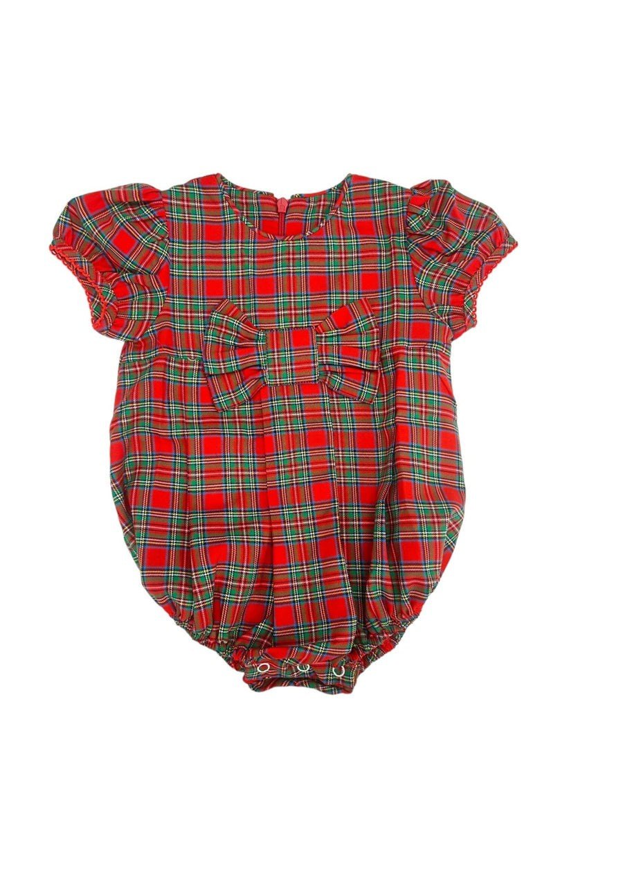 Sage & Lilly Red/Green Plaid Bow Bubble 8620 5108