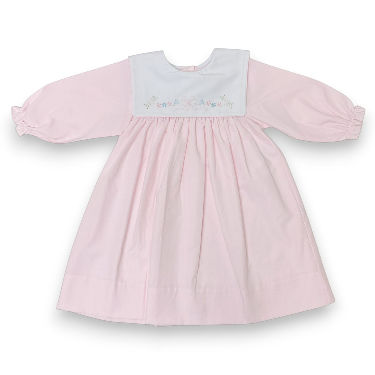 Auraluz Dress L/S Pink Bow Shadow Emb 272-PKBow 5308