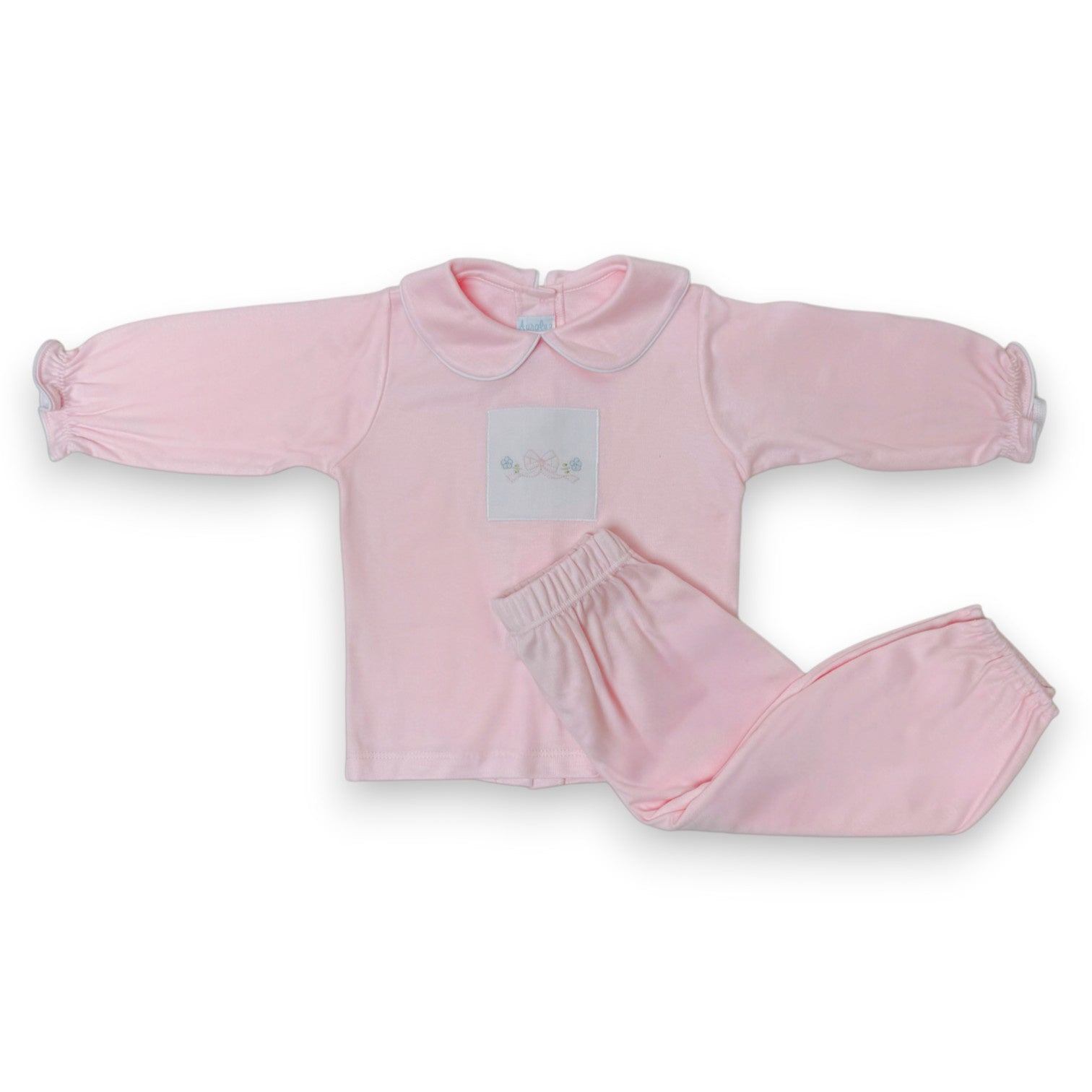 Auraluz 2pc Girl Knit Pink Bow 6864GPK 5308