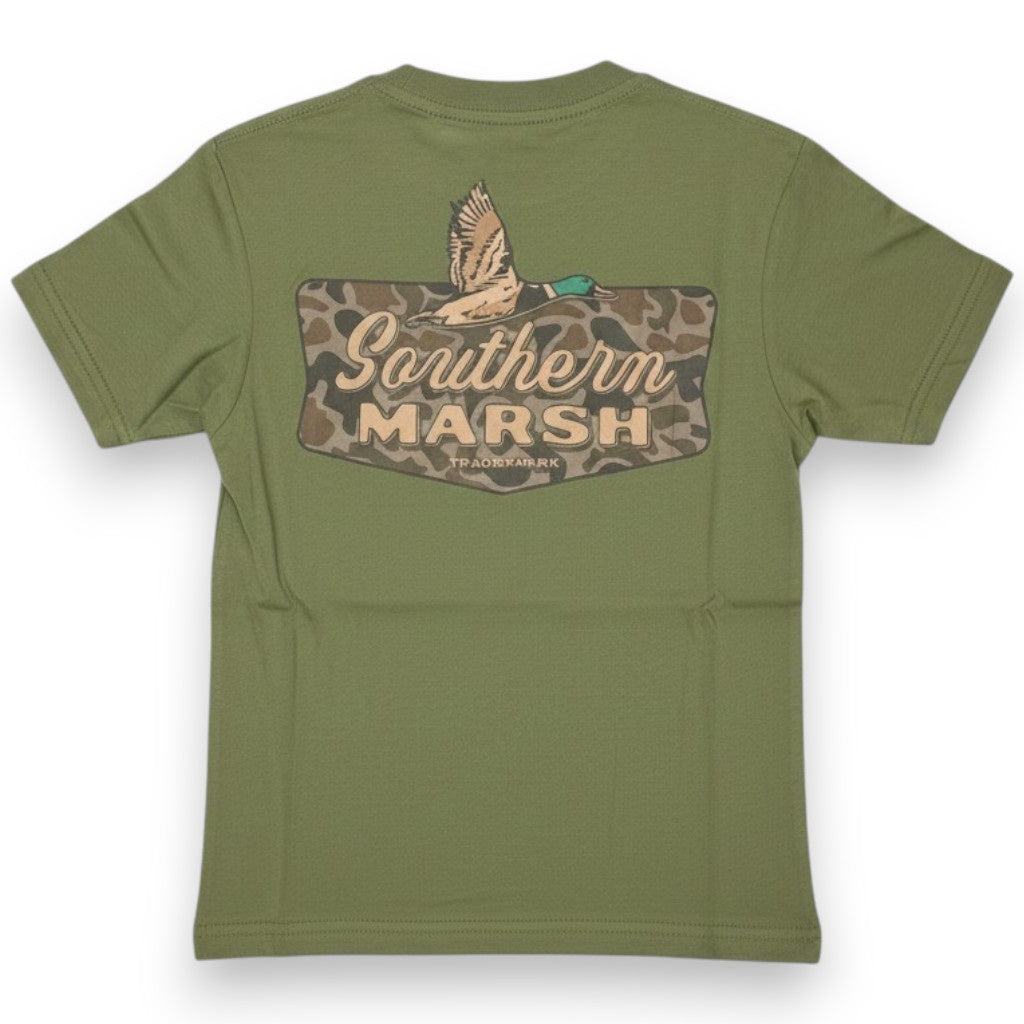 Southern Marsh Youth Branding Inflight Badge Tee Brigade Olive YABIB 5307