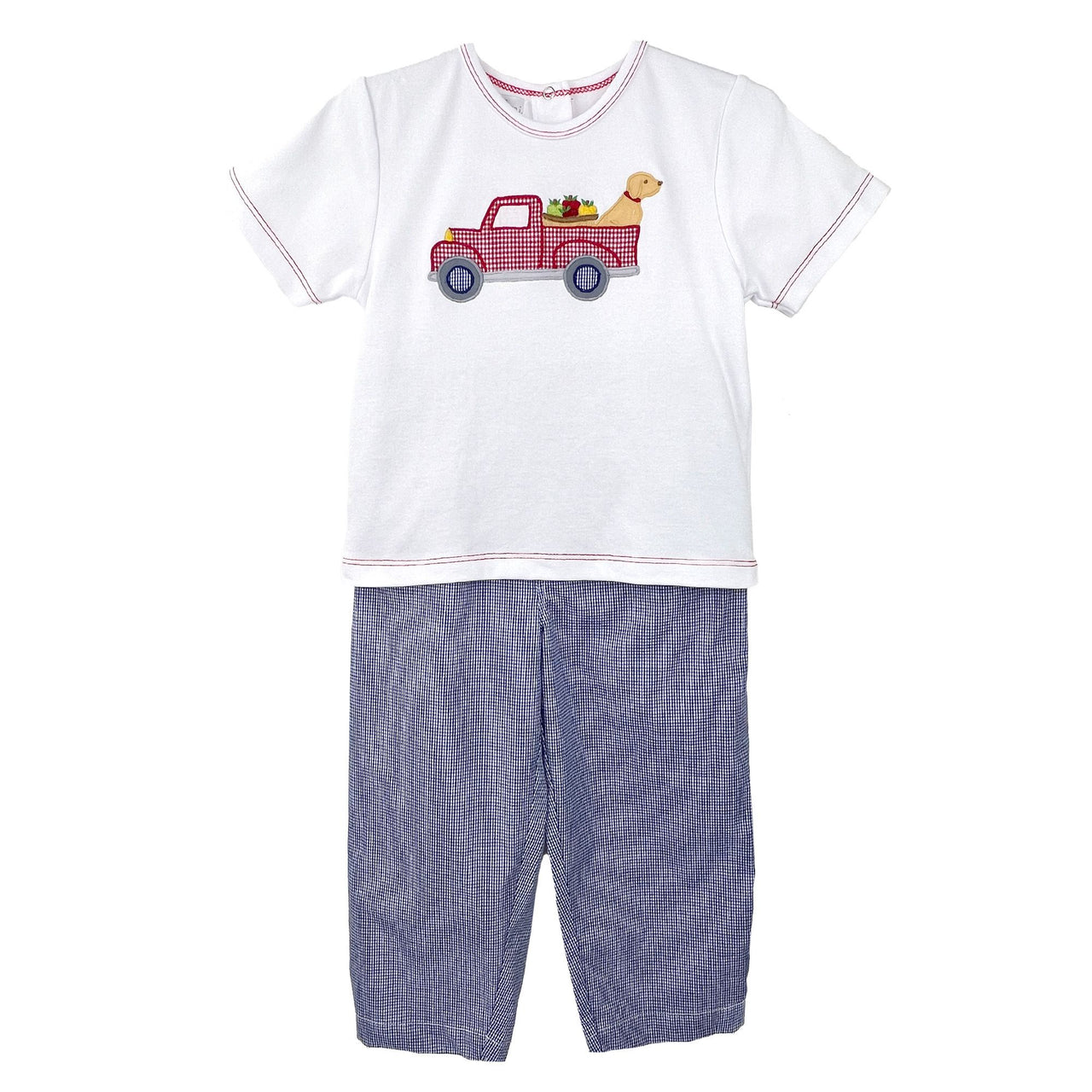 Petit Ami Pant Set Truck & Dog 4874 5107