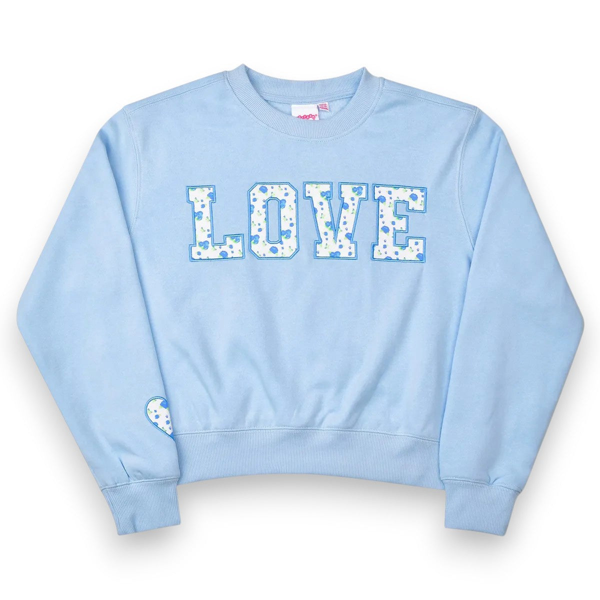 Iscream Blue Floral "LOVE" Sweatshirt