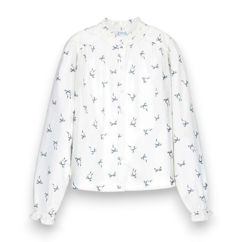 Mayoral Printed Jacquard Blouse 7118