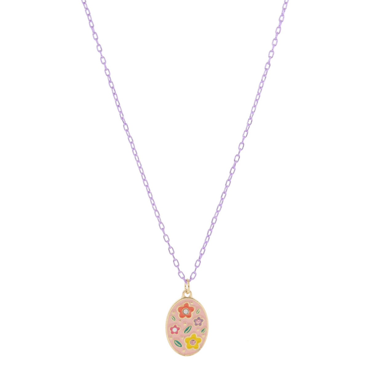 Jane Marie Multi Color Enamel Necklace w/ Pendant JM5876N