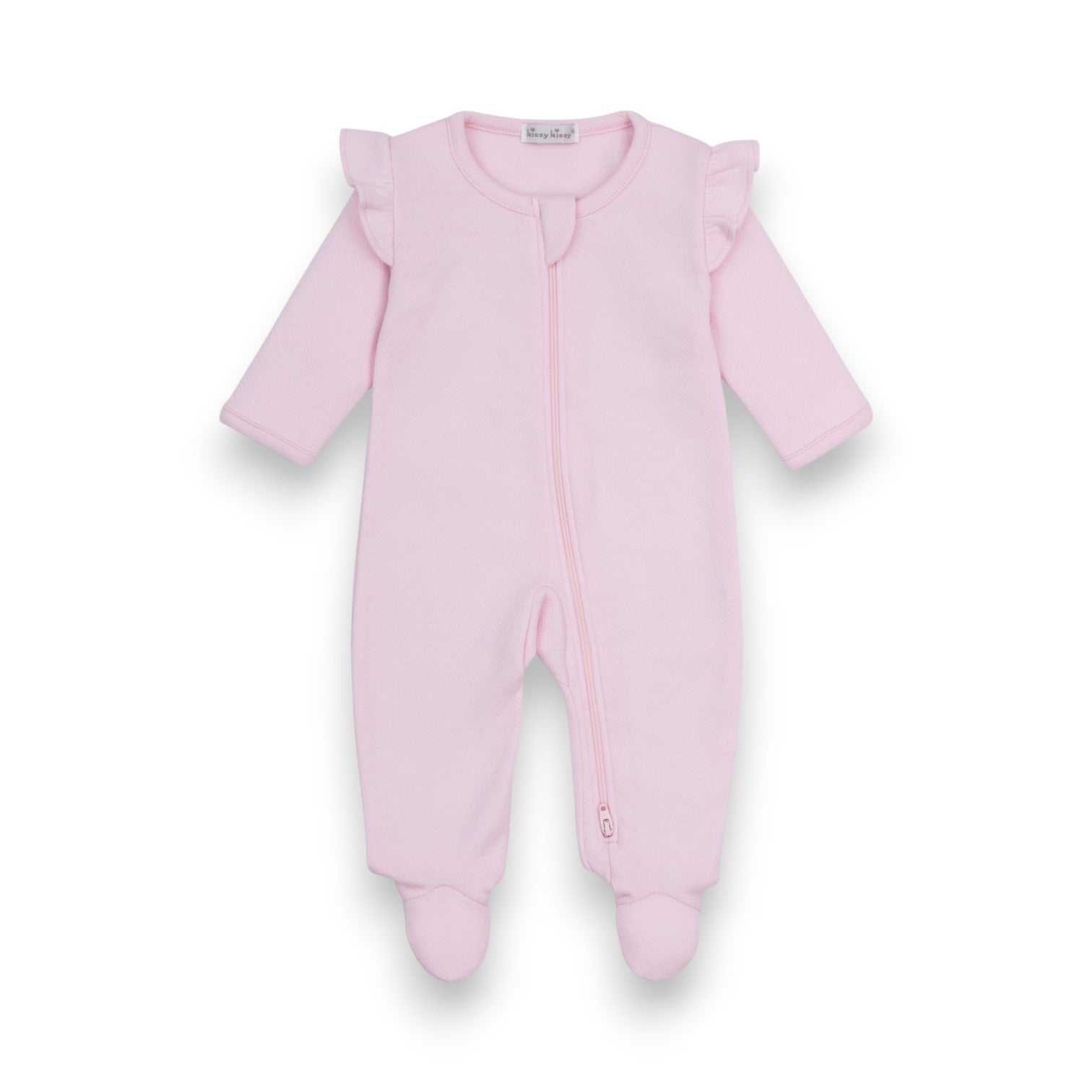 Kissy Kissy Baby Blessings Jacquard Footie W/Zip