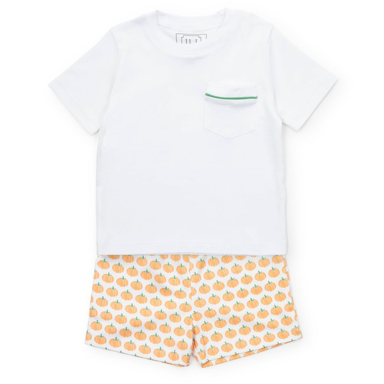 Lila & Hayes Walker Boys Short Set Harvest Pumpkin  5207