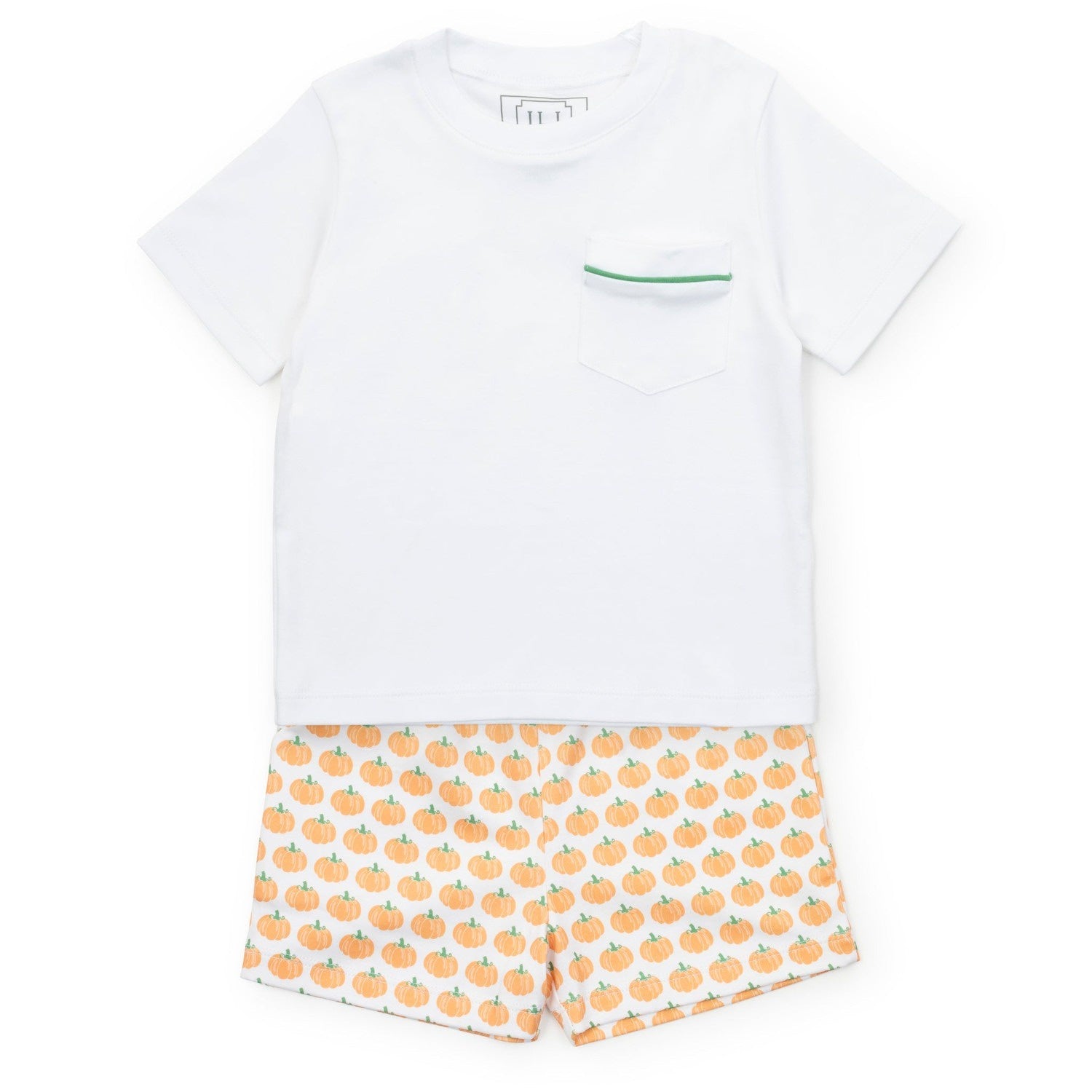 Lila & Hayes Walker Boys Short Set Harvest Pumpkin  5207