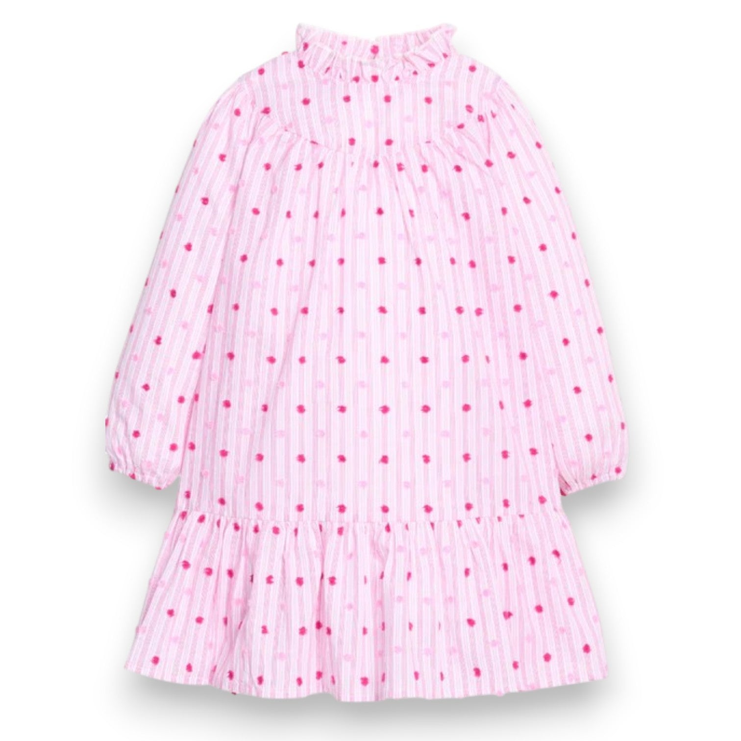 Bisby Jody Dress Magenta Clip Dot Stripe BA6073 5306