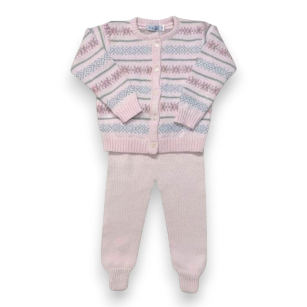 Mi Lucero Pink Fair Isle Jogger Set U26228-U24003 5308