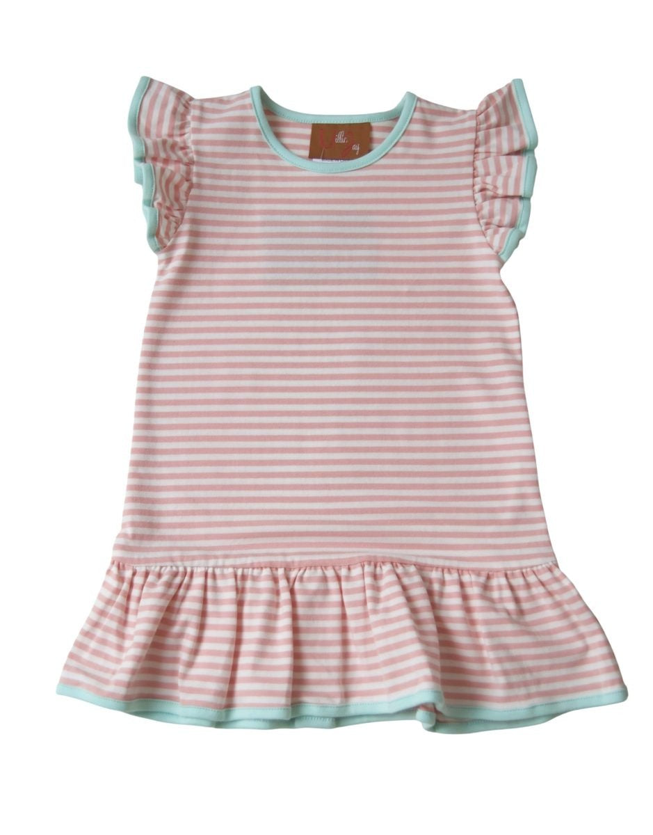 Millie Jay Khloe A/S Dress Peach & Mint 642 5302