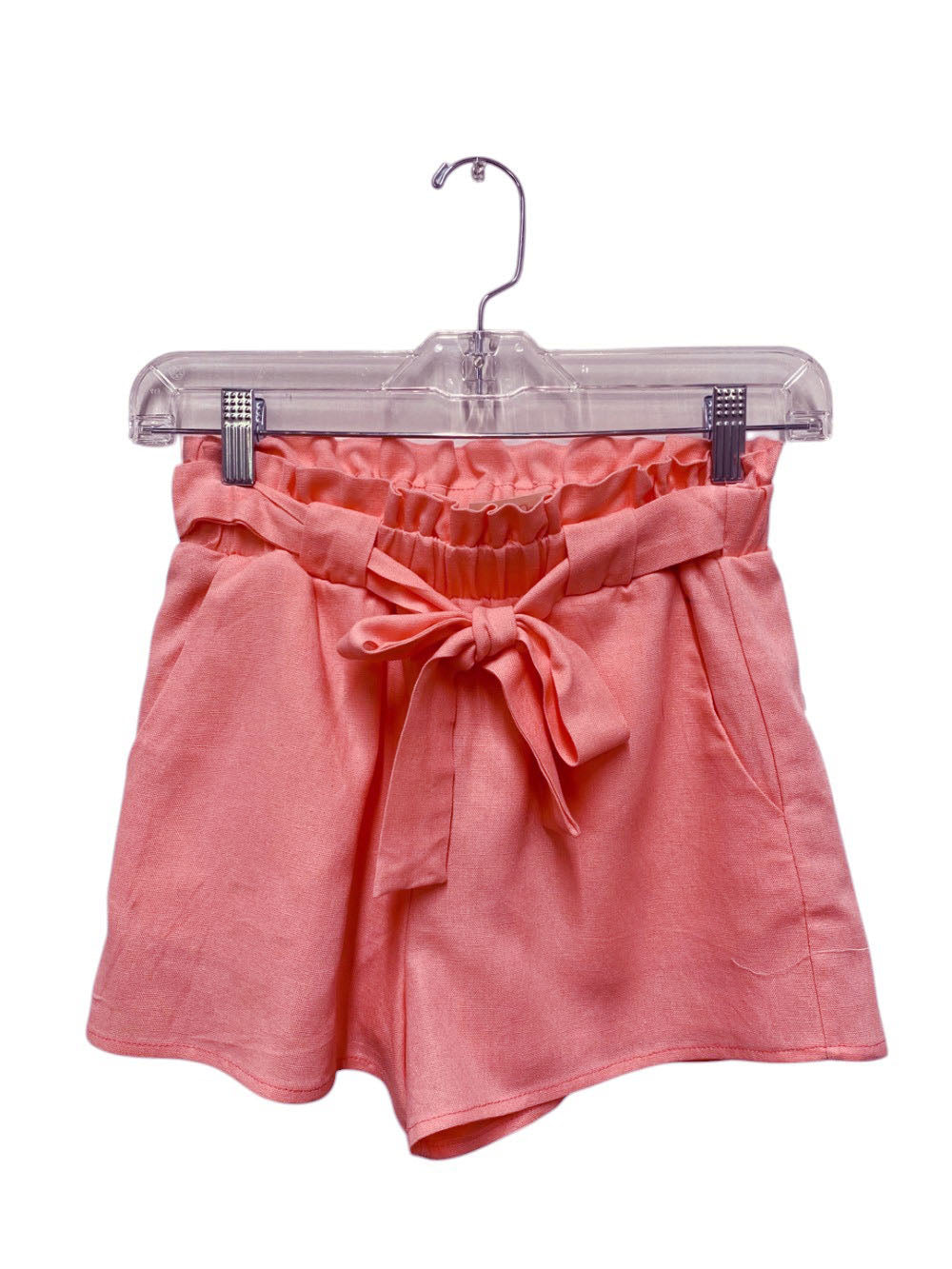 Love Daisy Coral Tie Front Paper Bag Shorts LD50030 5202