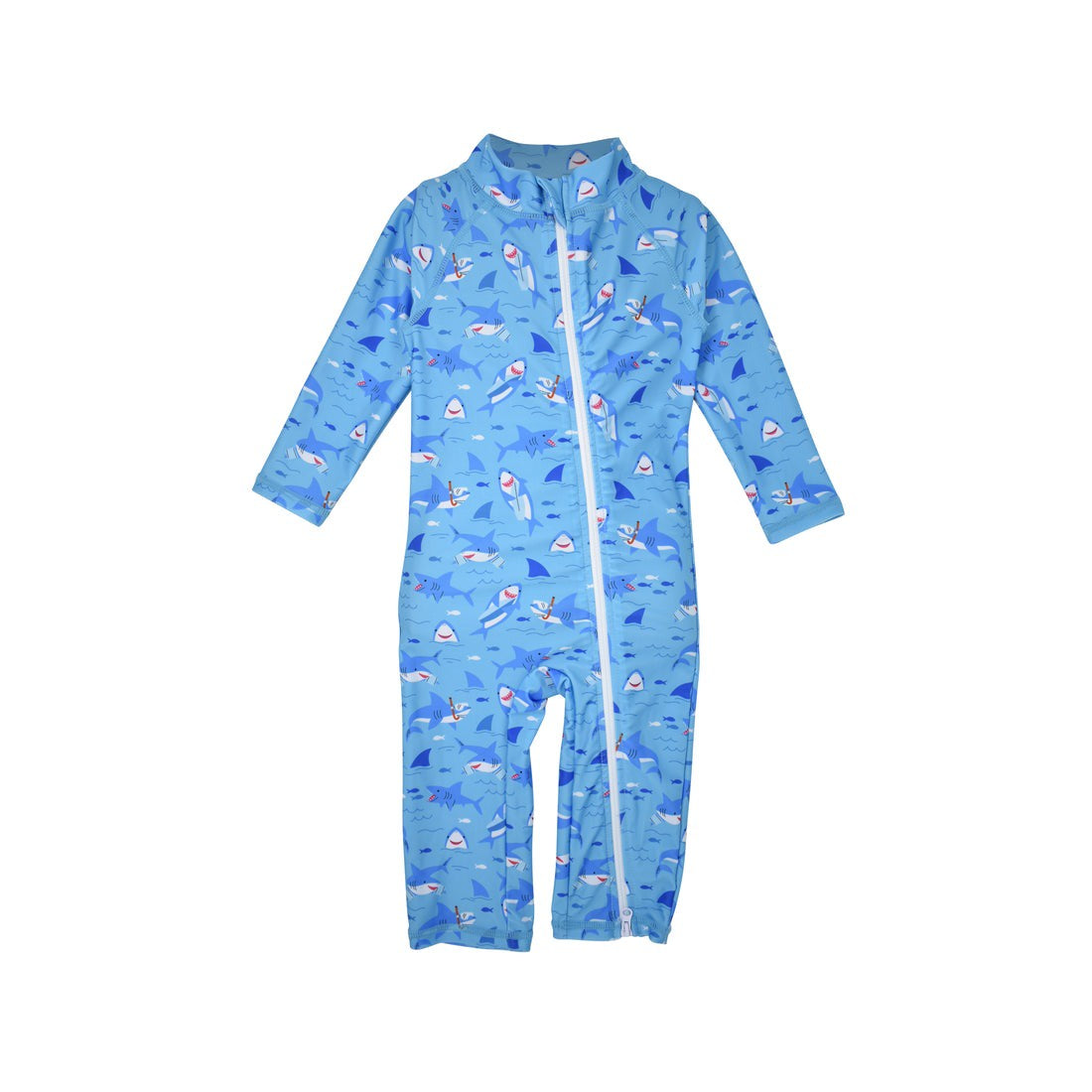 Flap Happy Snorkeling Sharks UPF 50 Long Surf Swimsuit LSSH 5212