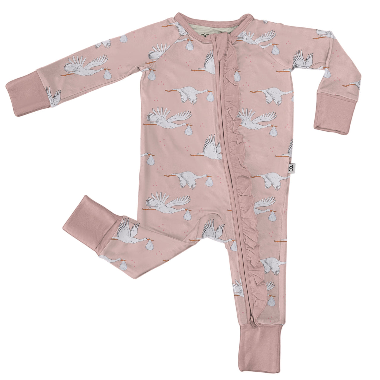 Goosies LS Zip PJ Stork 0/3m  5212