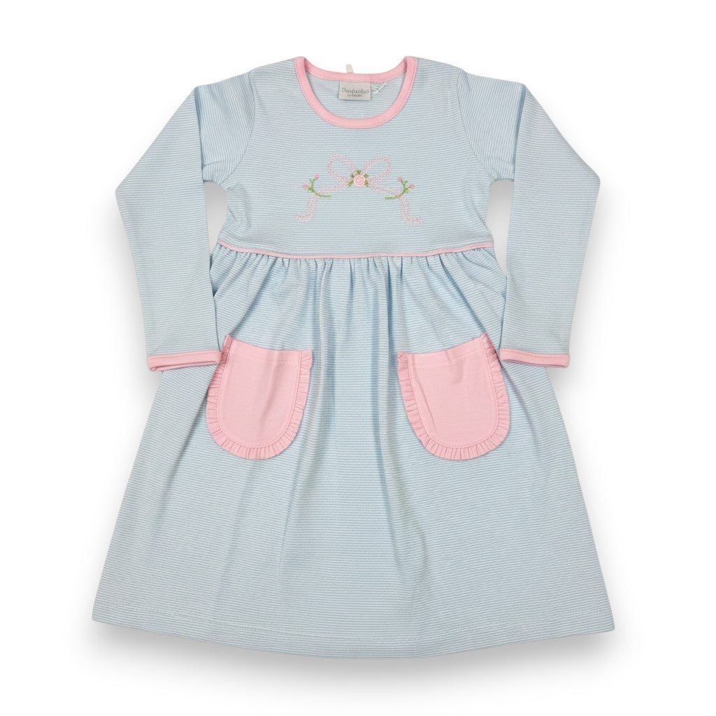 Squiggles Letter Bow L/S Popover Dress 04/186/680/53MS 5307