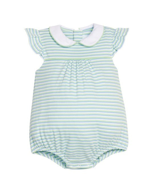 Little English Angel Sleeve Peter Pan Bubble Greenview Stripe 5302