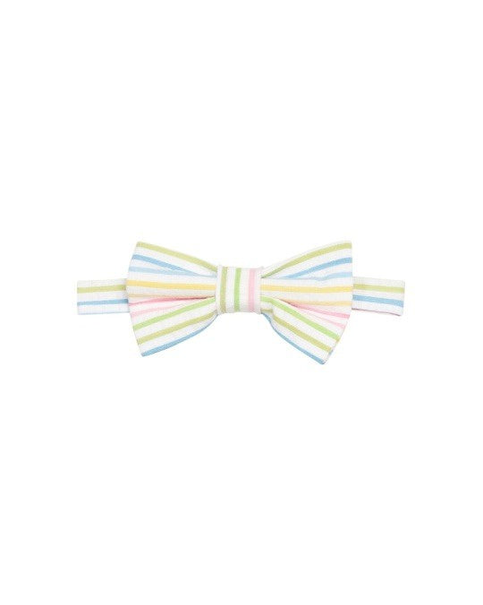 Little English Rainbow Stripe Seersucker Bow Tie 5302