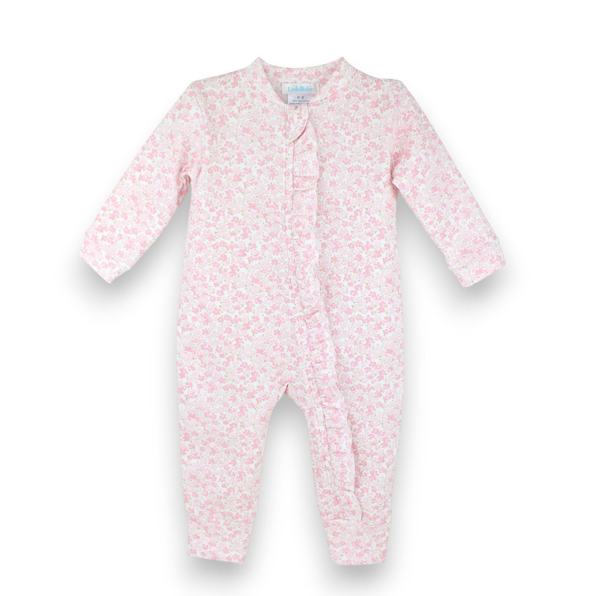 Lyda Baby Little Bloomings Zipper Footie White/Pink PP810SS-7416
