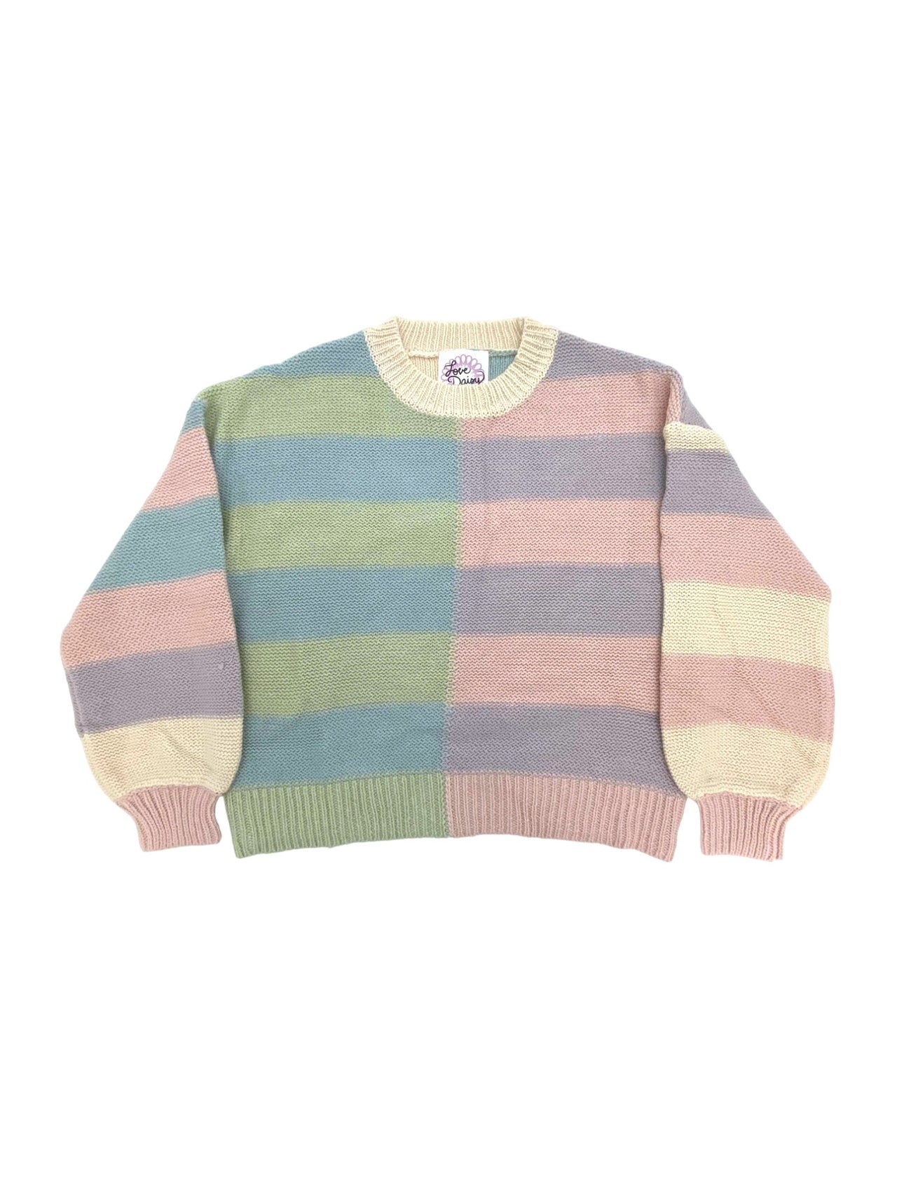 Love Daisy Multicolor Stripe Patch Sweater LD15670 5108