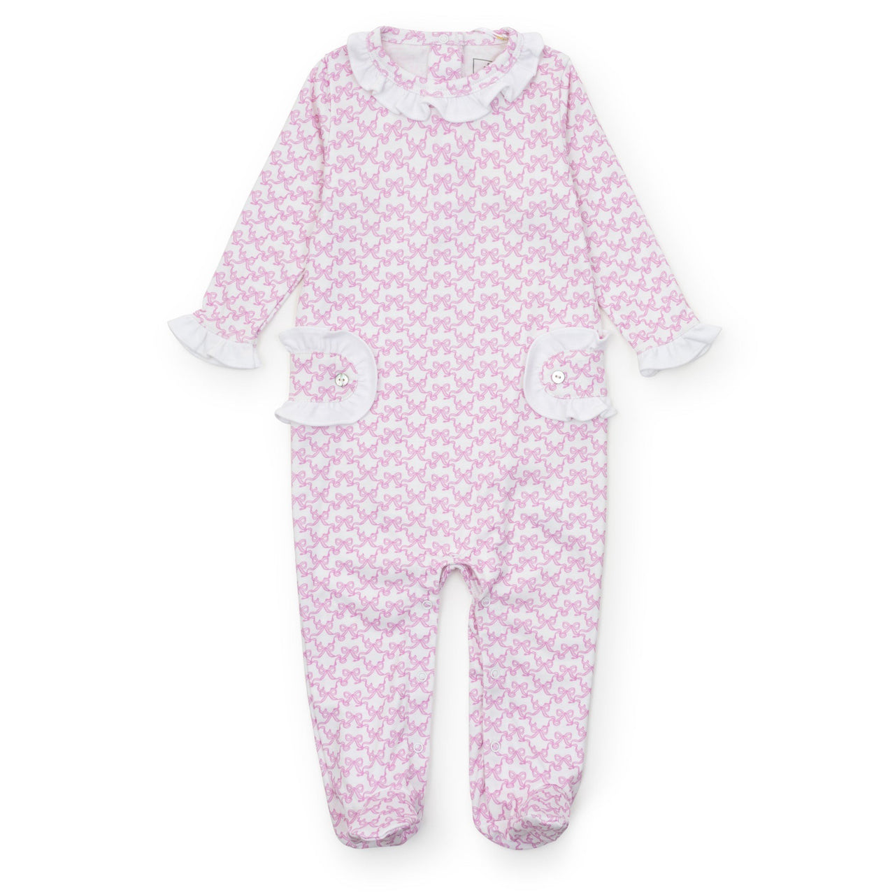 Lila & Hayes Lucy Girls' Romper Pretty Pink Bows 5208