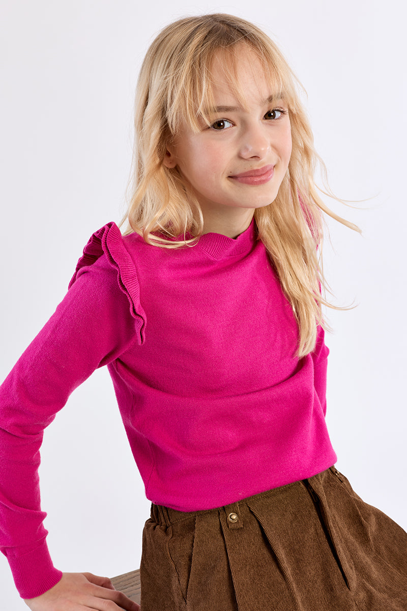 Molly Bracken Girls Knitted sweater Fuchsia MLA1251EH
