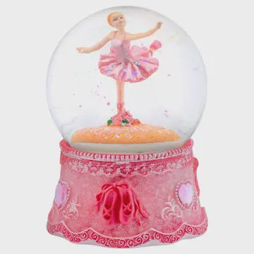 Magnolia Dancing Ballerina Rotating 100mm Musical Snow Globe