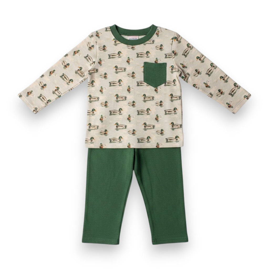 Banana Split Samuel Boys Pant set Mallard Duck 416