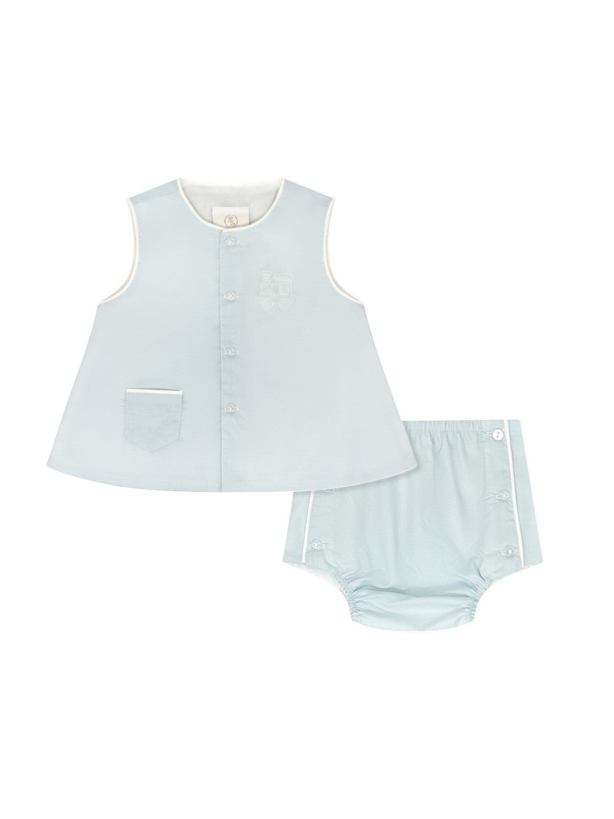 Lullaby Set Mason Diaper Set Blue Train 5302