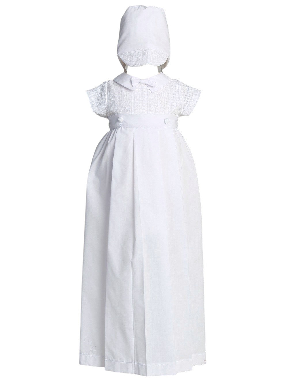 Lito Cotton Weaved Romper W/Detachable Gown Mason White 5201