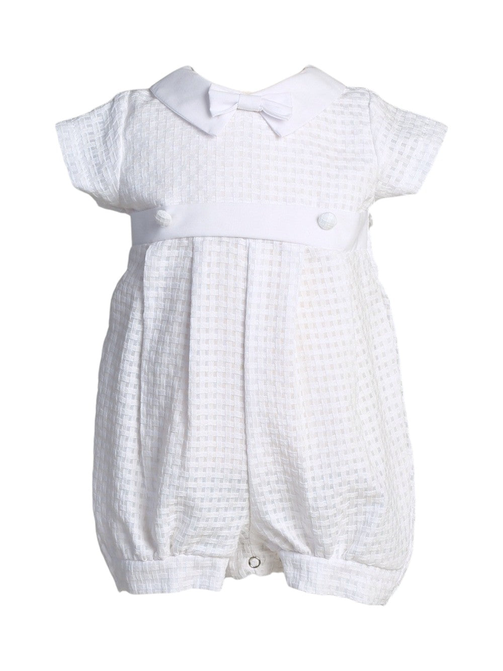 Lito Cotton Weaved Romper W/Detachable Gown Mason White 5201