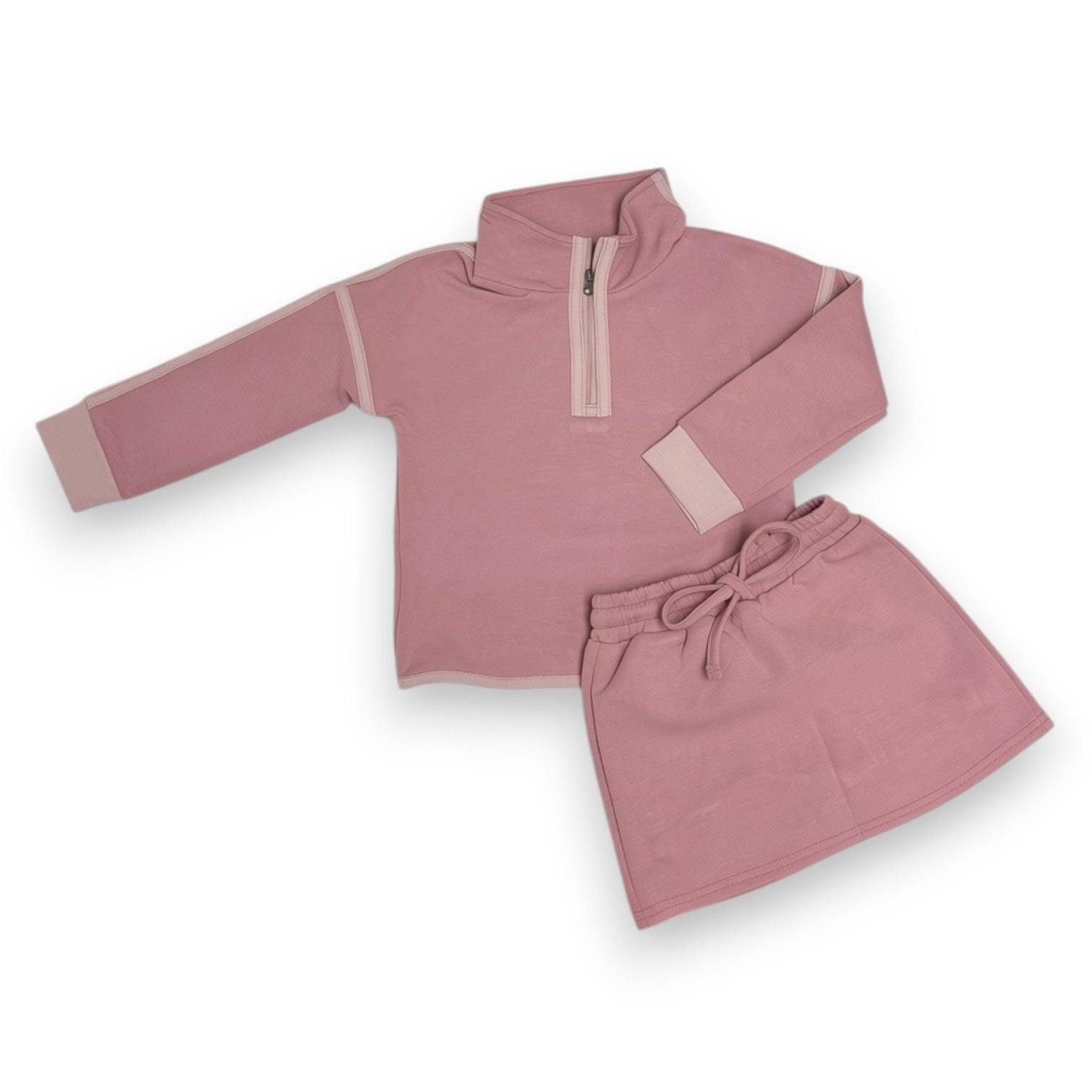 Banana Split Celina 1/4 Zip Skort Set Mauve 404