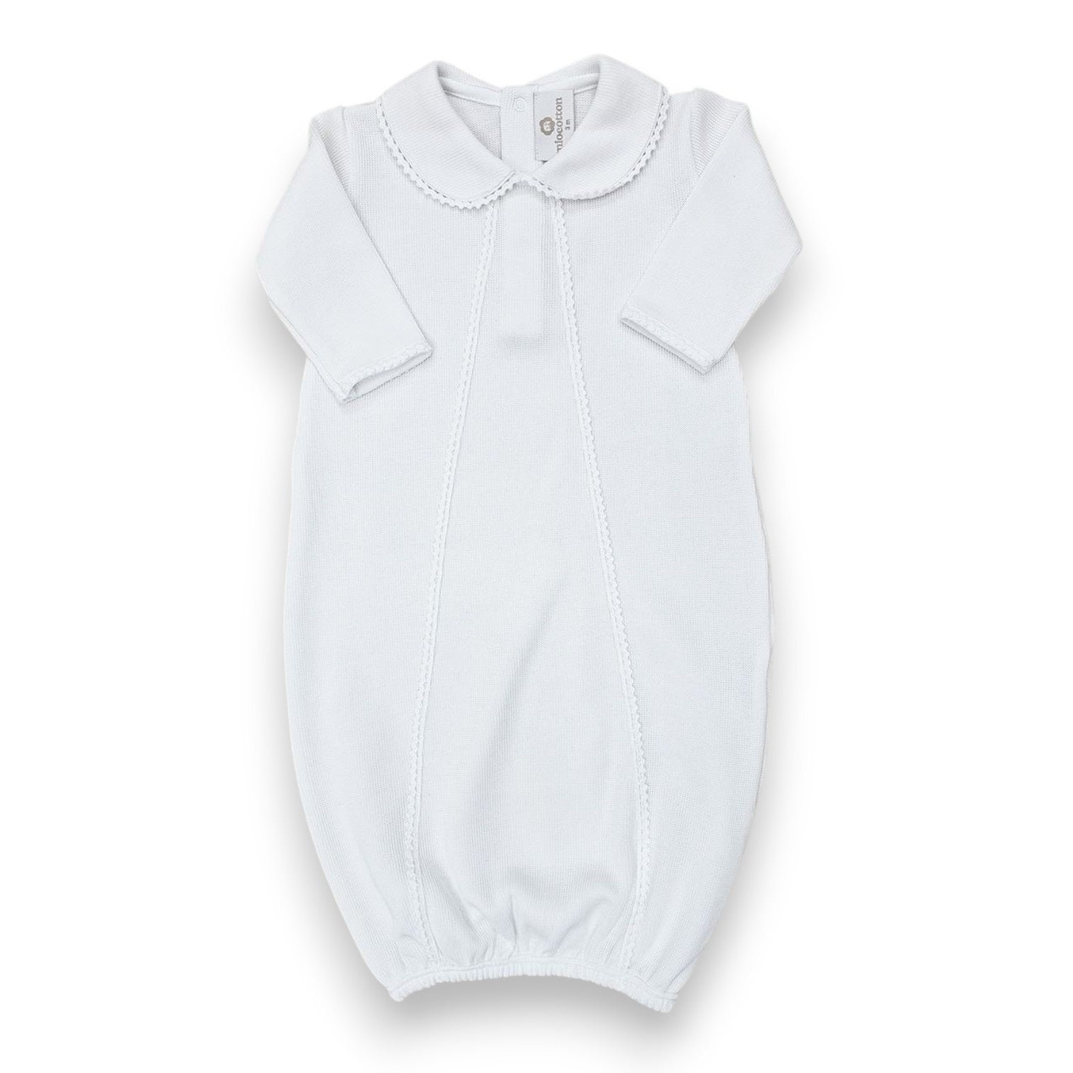 Miocotton Milen Baby Gown W/White Tatting 0/3m 5307