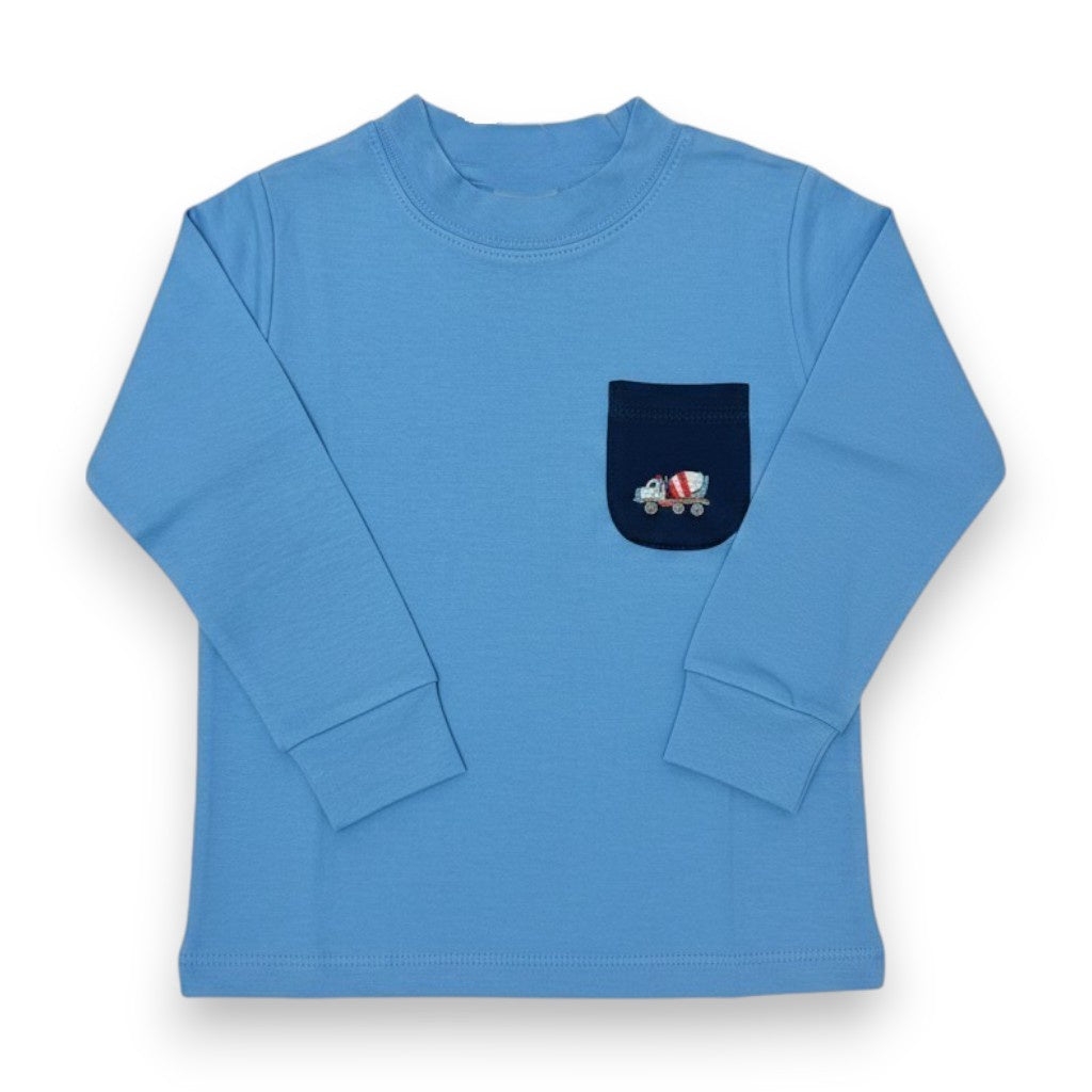 Squiggles Mini Mixer Cal L/S Crew Neck Shirt W/Pocket 74P 5306