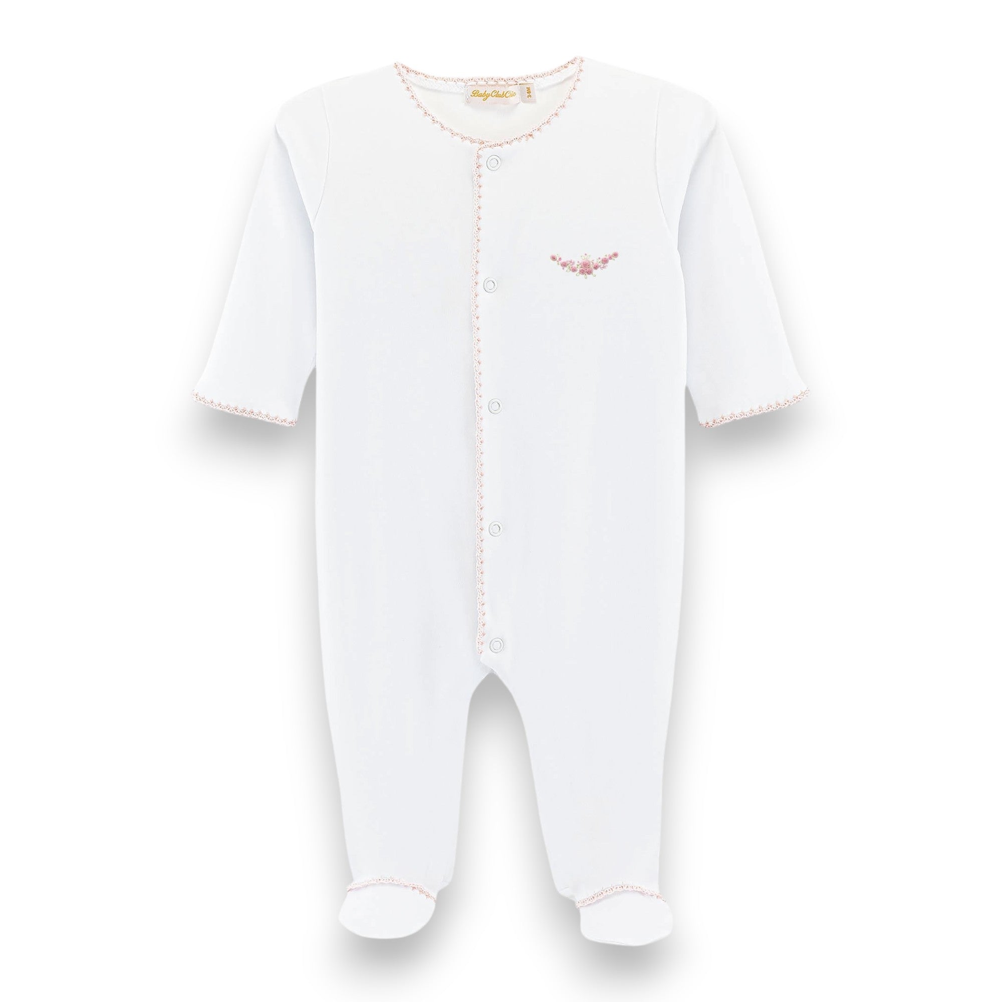 Baby Club Blossom Moon Footie W/Crochet Trim FOO1301365