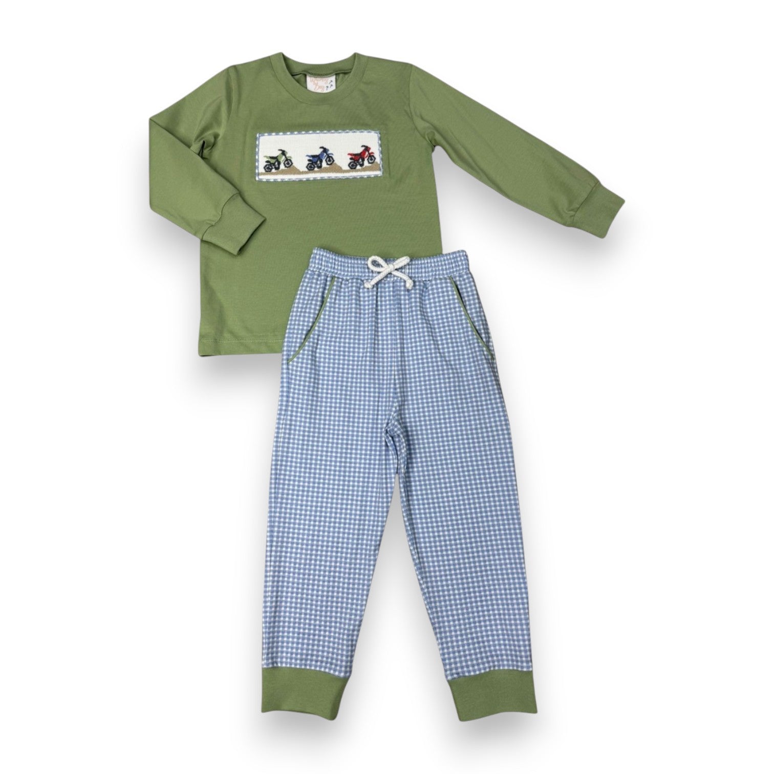 Whimsy Bay Motocross Smocked Jogger Set WBF26-134