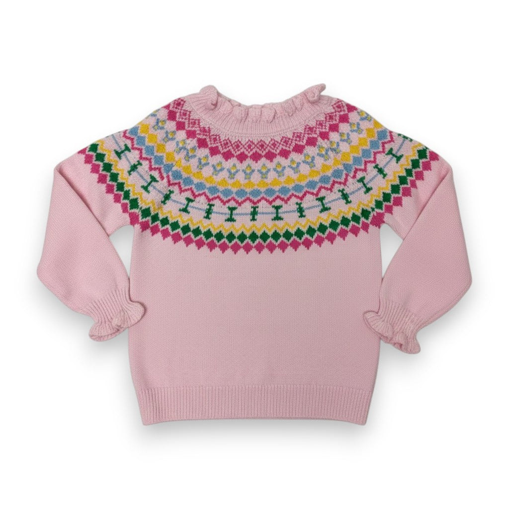 Lulu Bebe Multicolor Ruff Col Sweater CINDY-MULTIPK 5308