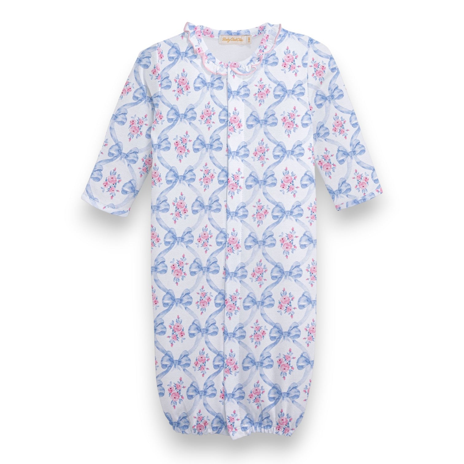 Baby Club Bows and Blooms Printed Conv Gown W/Ruffle NIG004379 5308