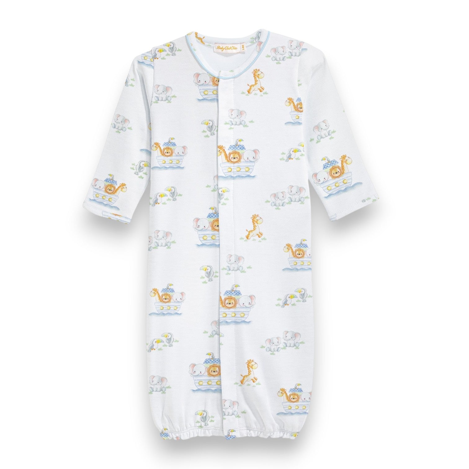 Baby Club Noah's Ark Printed Conv Gown W/Piping NIG010152