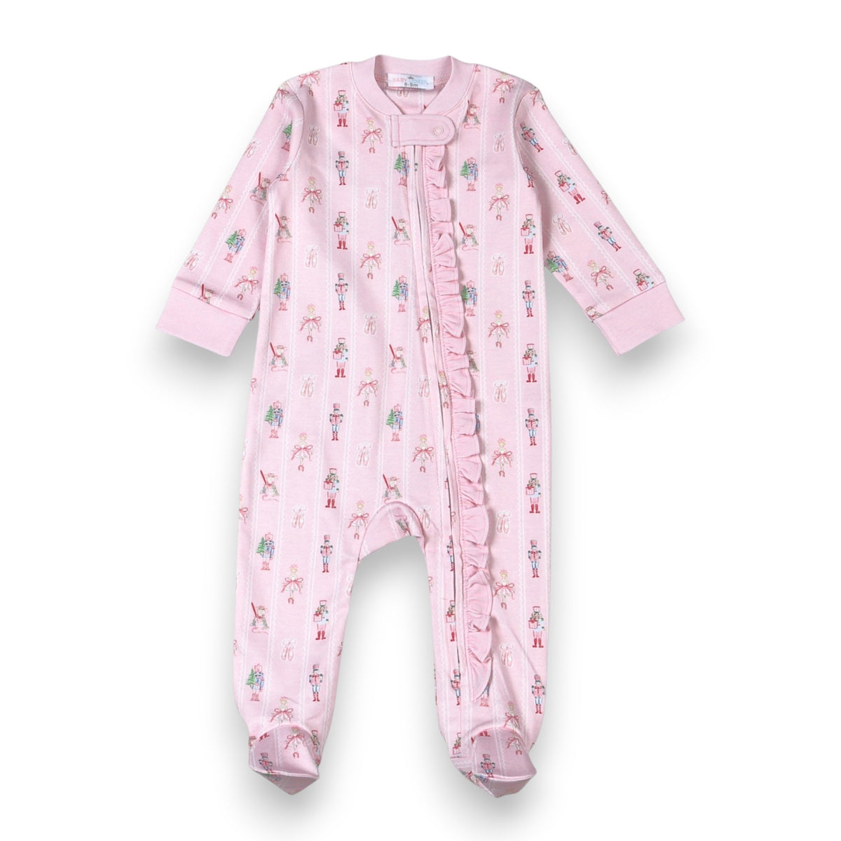 Baby Loren Pink Nutcracker Pima Zipper Footie NTK-214 5309