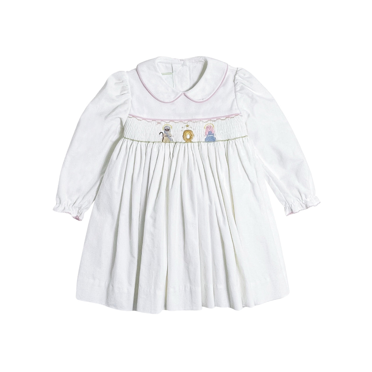 Zuccini Nativity Marion Dress White Cord 5208