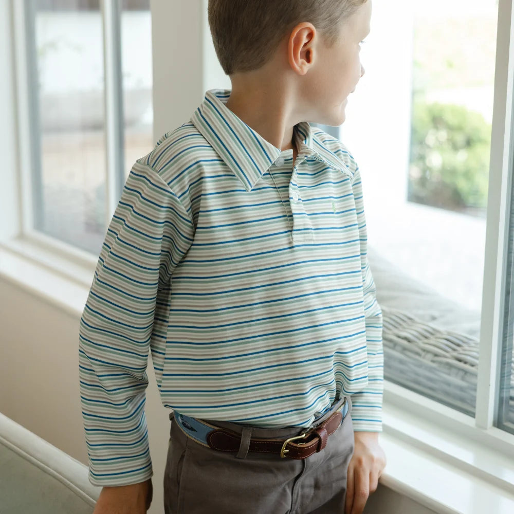 J. Bailey L/S Striped Performance Polo