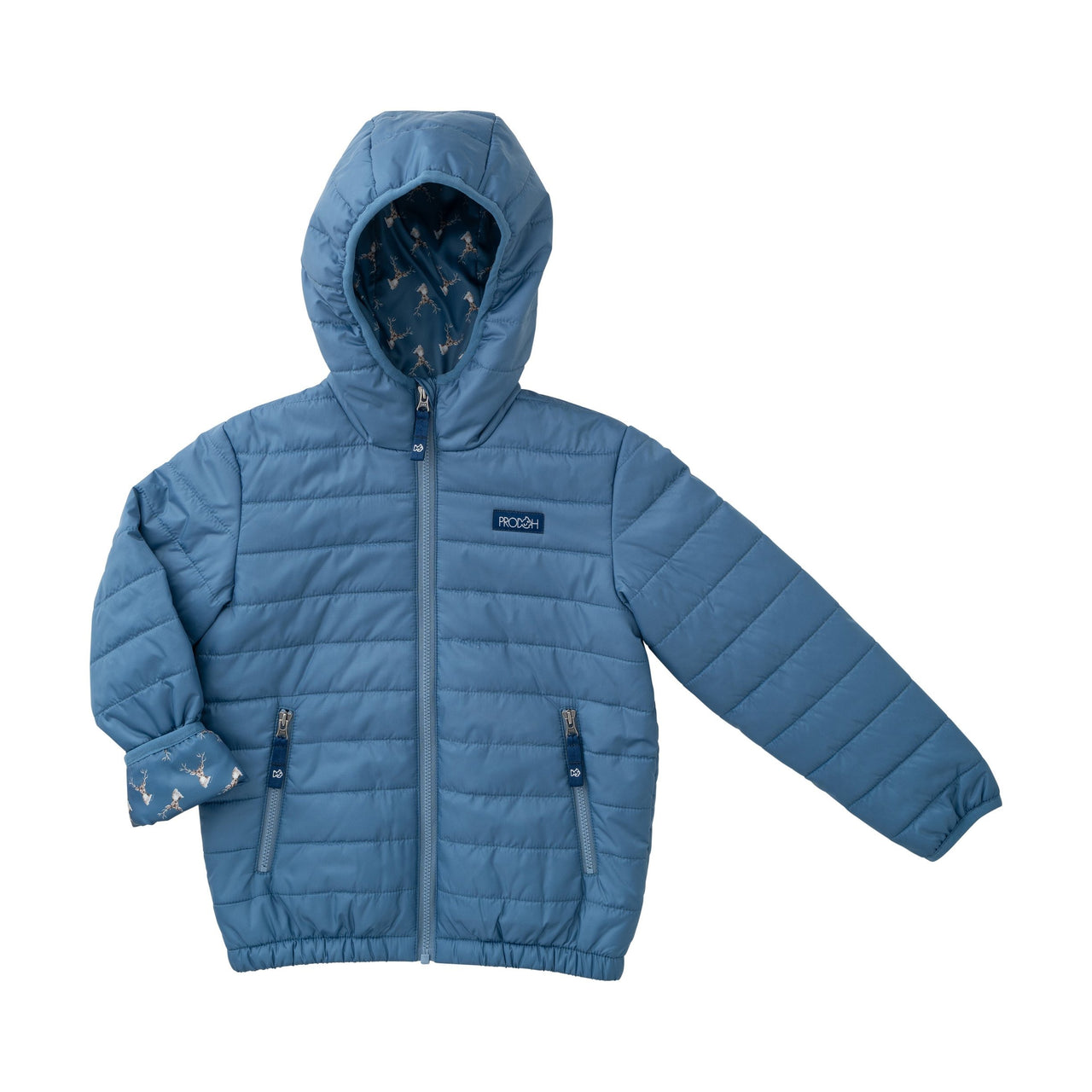 Prodoh Boys Hooded Puffer Jacket Copen Blue 5208