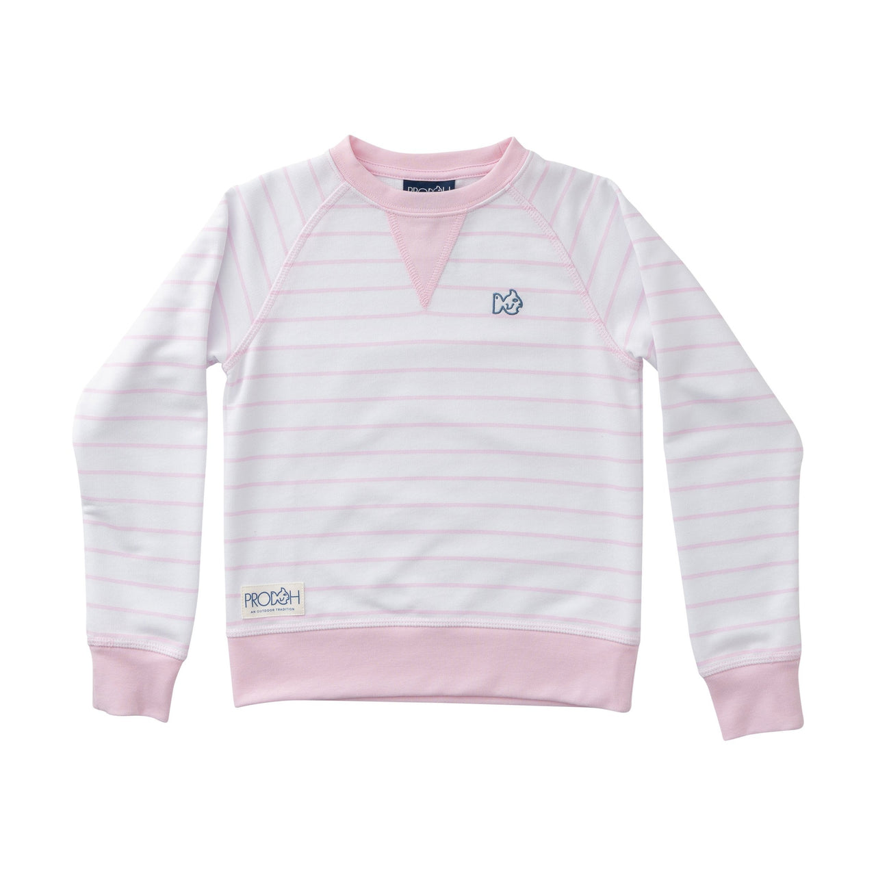Prodoh Girls Crew Control Sweatshirt Pink Tulle Stripe 5208