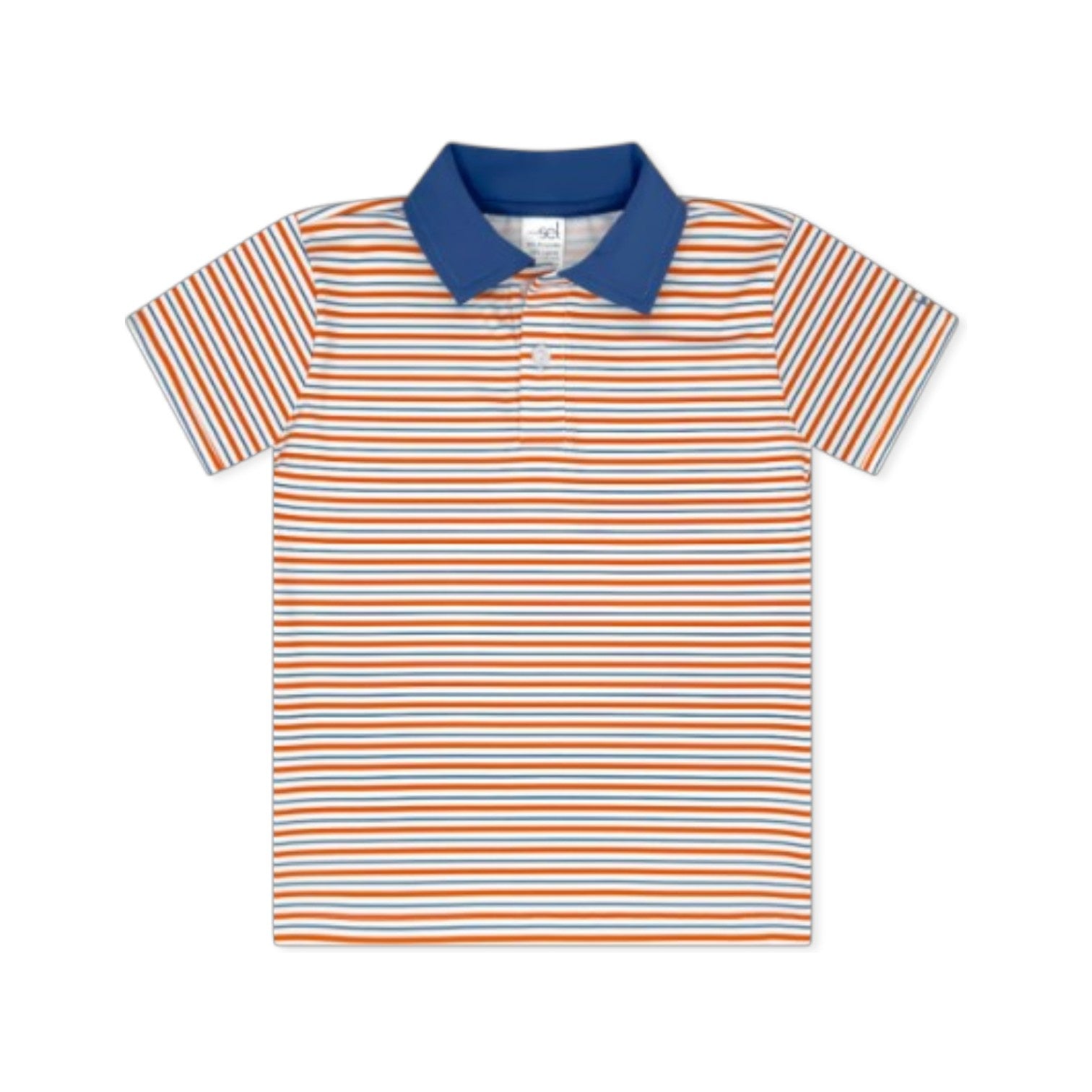 Set Athleisure Parker Polo Orange Spice and Baton Rouge Blue Stripe, Baton Rouge Blue Collar 5308