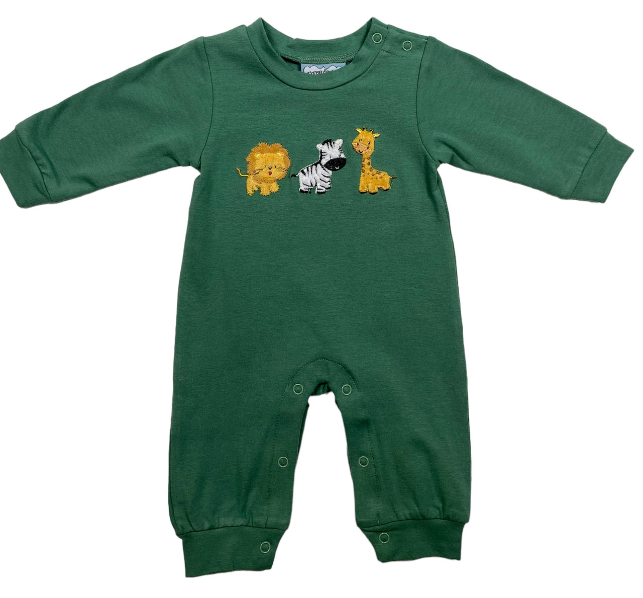 Three Sisters Safari Applique Boys Romper 865 5108