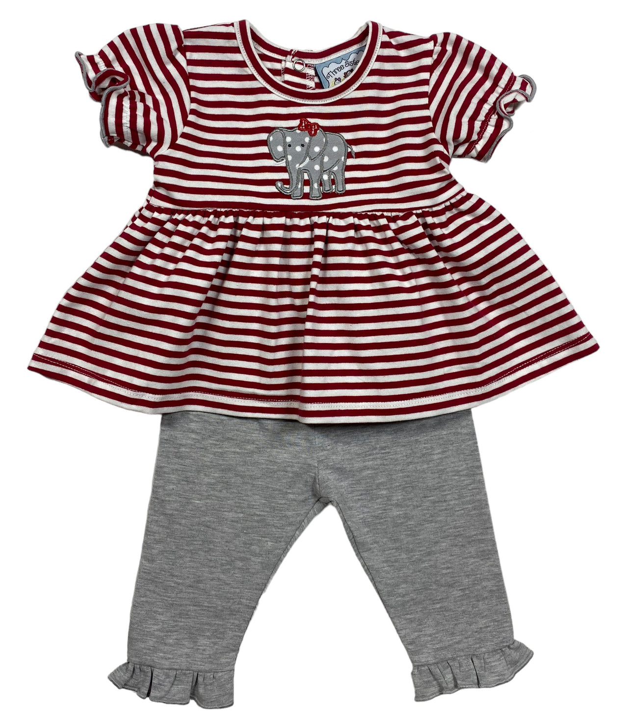 Three Sisters Elephant Appl Girls Legging Set 870 5106