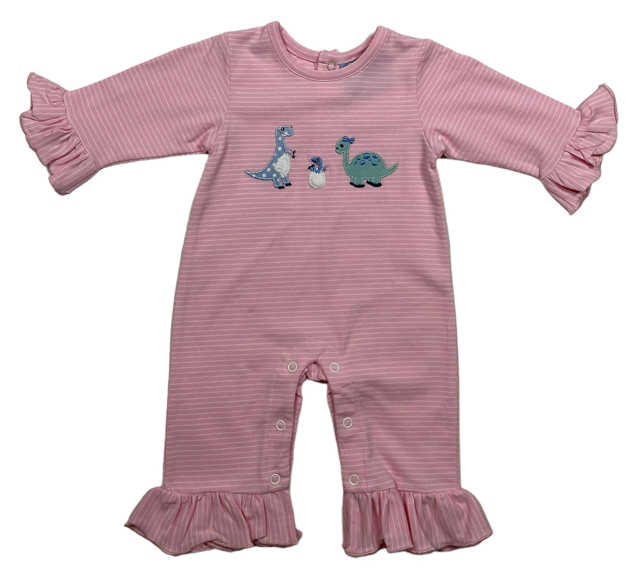 Three Sisters Dino Land Applique Girls Romper 862 5108