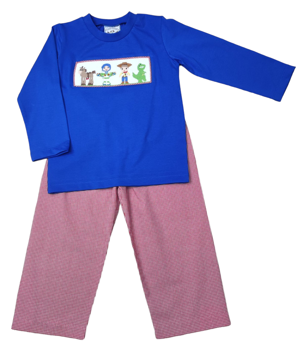 Three Sisters Toy Time Smocked Boys Pant Set 754 5106