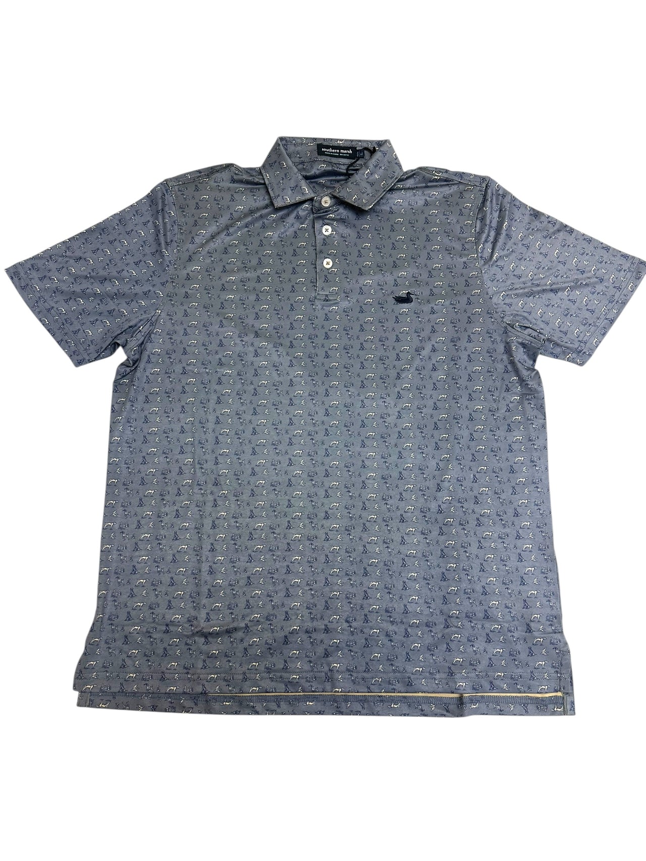 Southern Marsh Youth Mans Best Friend Polo Pointer Washed Blue YPDG1 5208