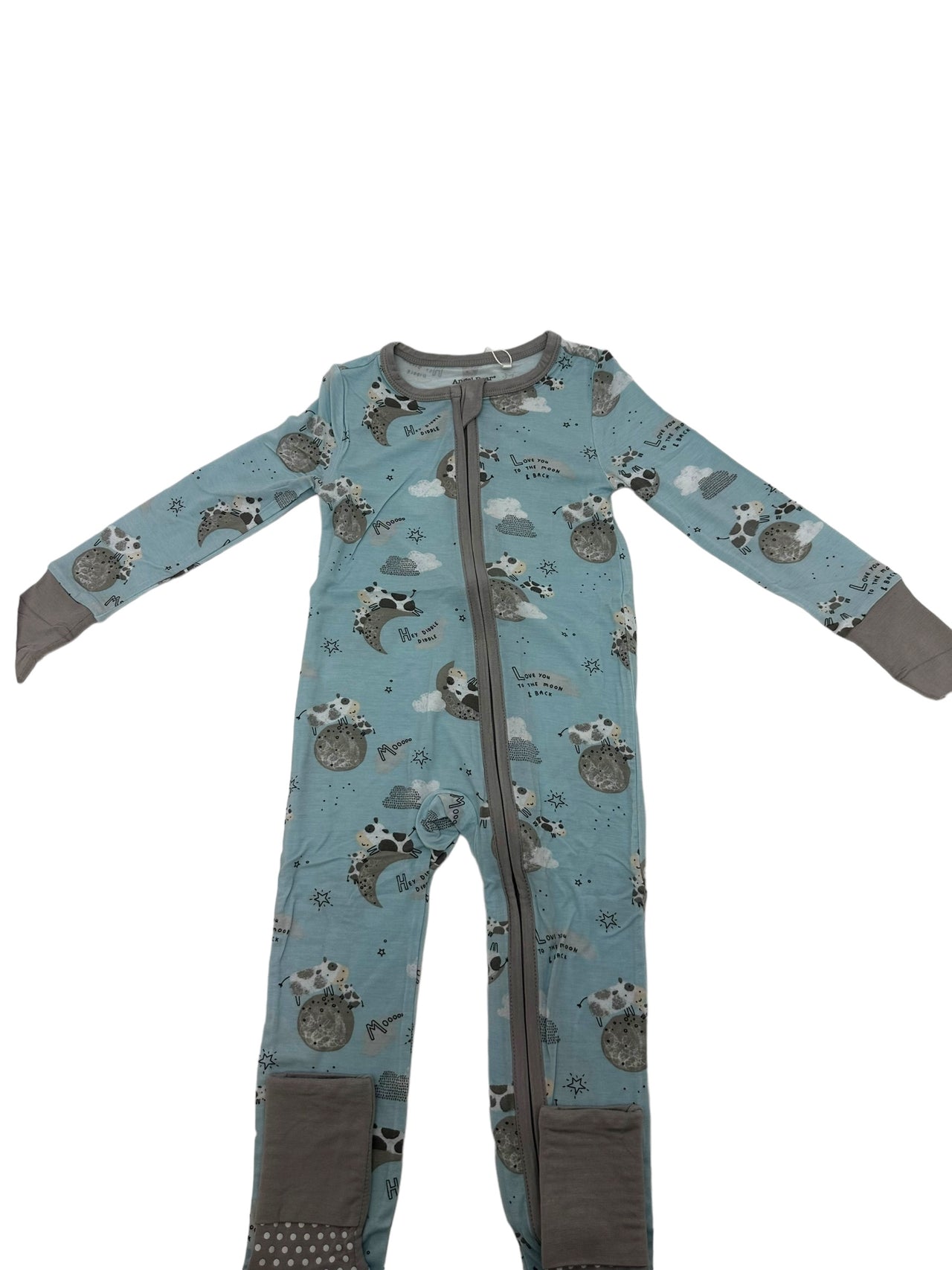 Angel Dear I Love You To The moon Cows - 2 Way Zipper Romper 126-F24-COW 5108